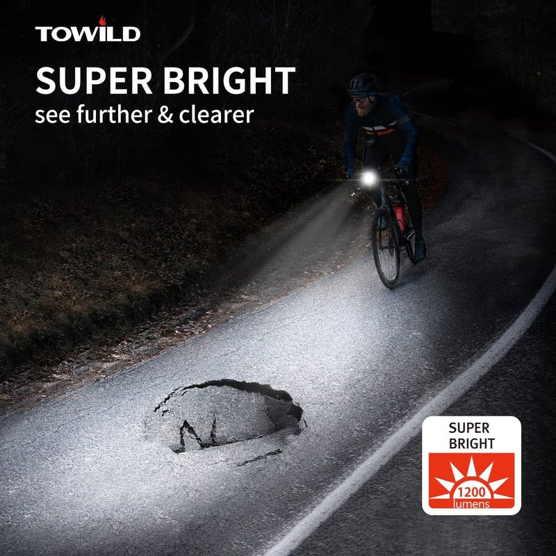 TOWILD CL1200 Bicycle Front Headlight - Image 2